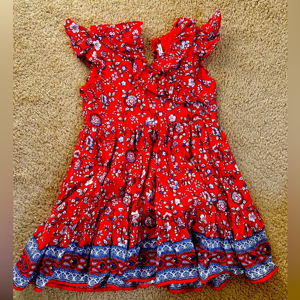 Janie and Jack girl, spring or summer dress, size 5.